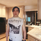 Jeff Struck wearing his badly-deteriorated Bauhaus T-shirt.